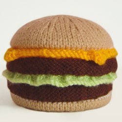Knitted Cheeseburger Purse