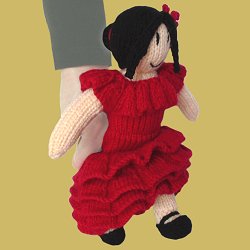 Knitted Flamenco Dancing Doll