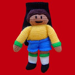 Knitted Footballer Puppet