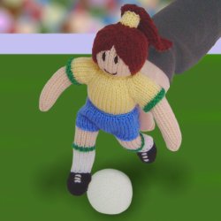 Knitted Footballer Puppet