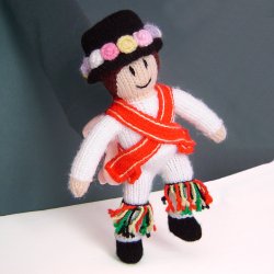 Morris Man Knitted Dancing Doll