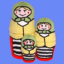 Knitted Russian Style Stacking Dolls
